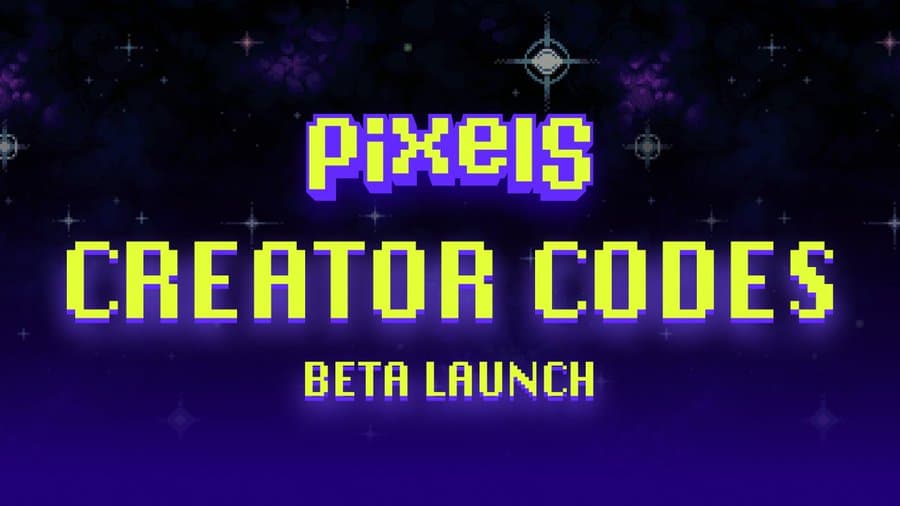 Pixels game just launched creator codes
