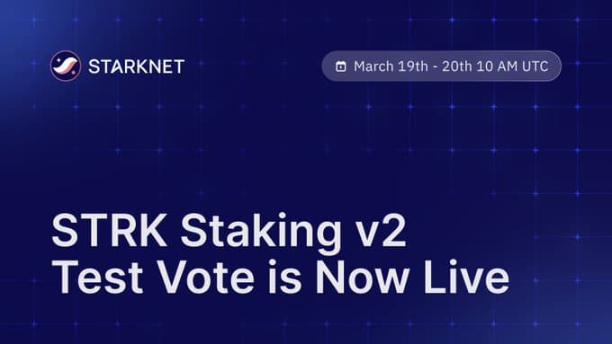 Starknet (STRK) staking V2 official vote