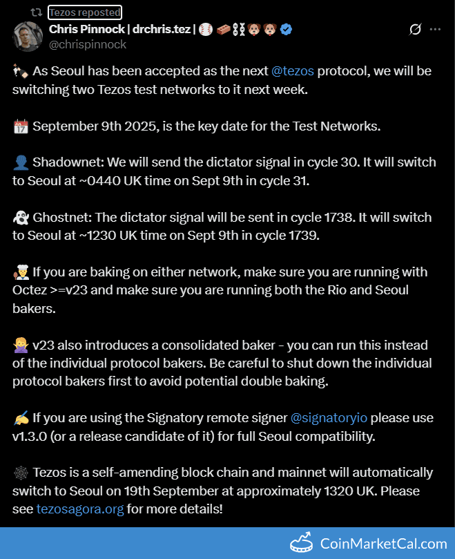 Testnet Seoul Upgrade