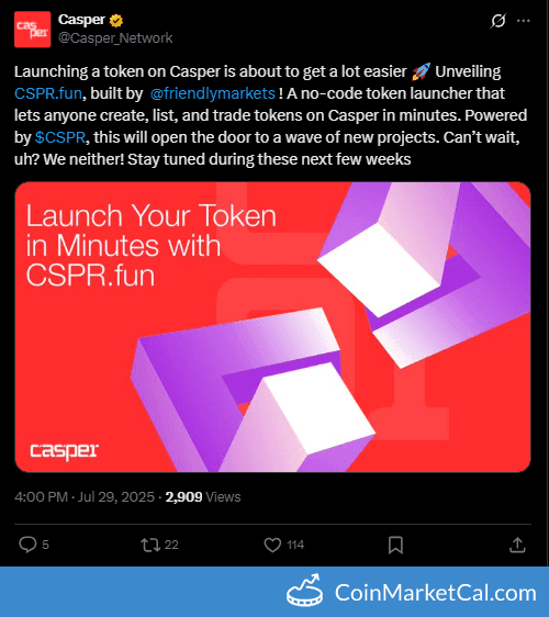 CSPR.fun Token Launcher Official Rollout