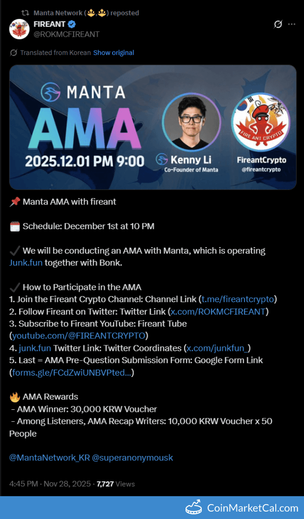 AMA with Fireant and Manta Network