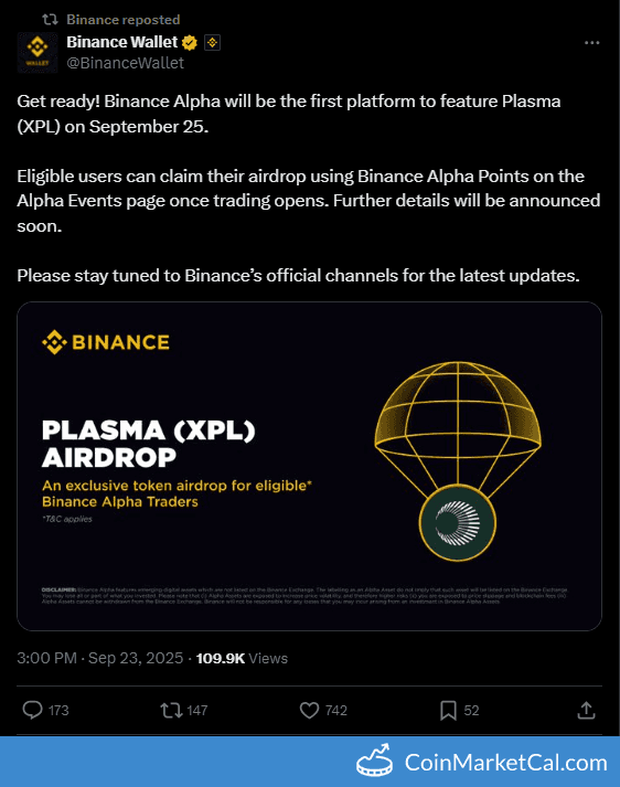 Binance Plasma XPL Listing on Alpha