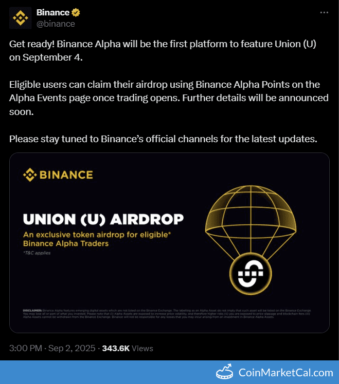 Union (U) Binance Alpha Listing