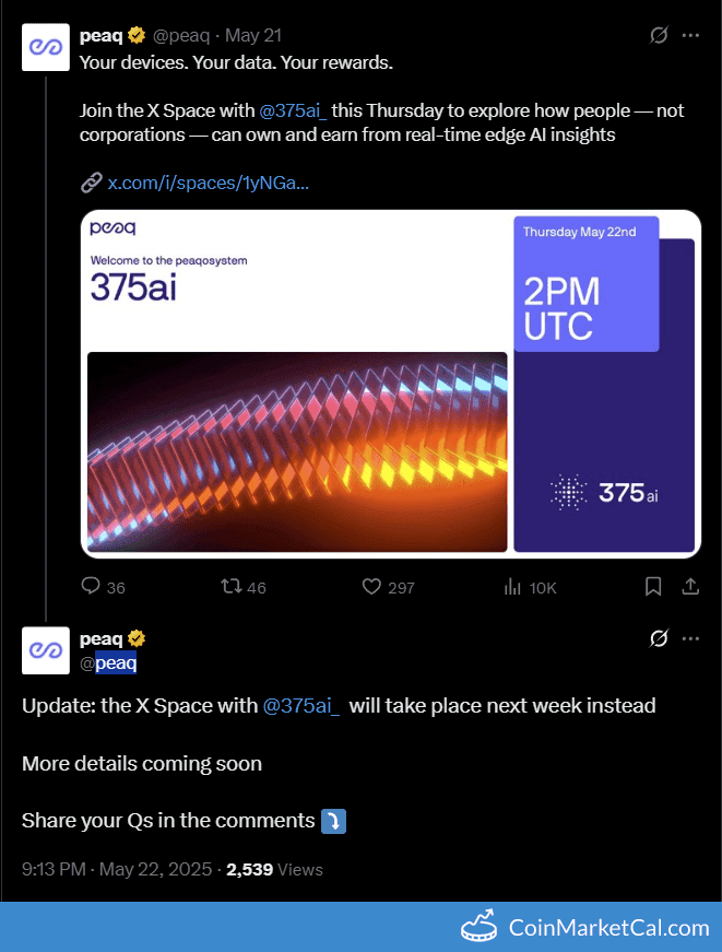 X Space with peaq and 375ai