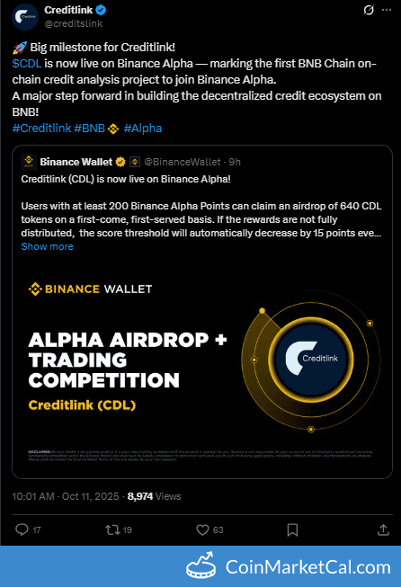 Creditlink On Binance Alpha