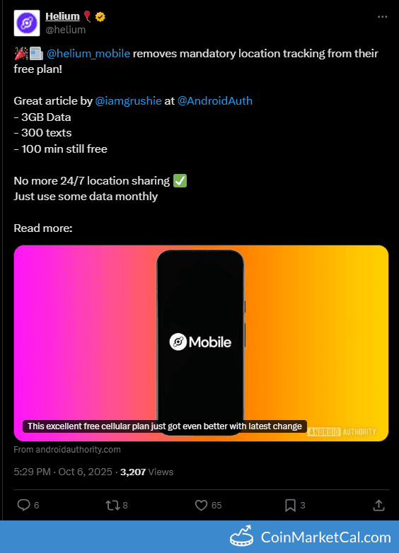 Helium Mobile Free Plan Update