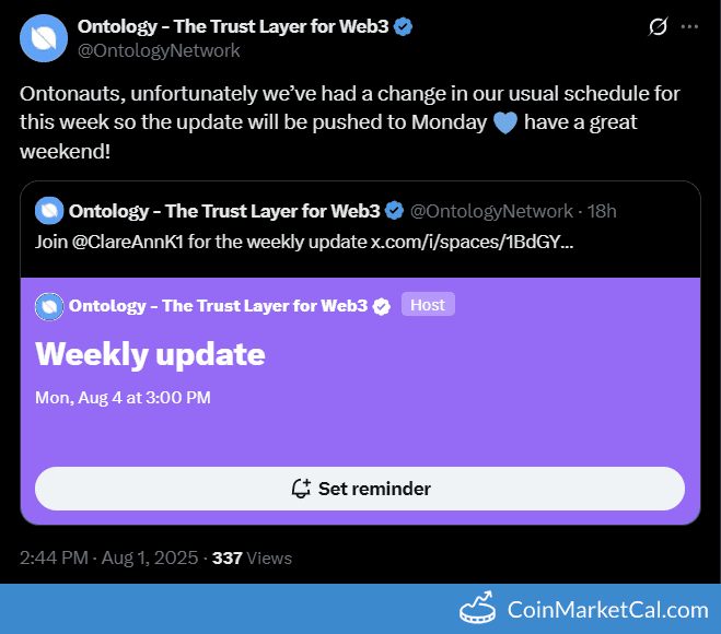 Ontology Weekly Update