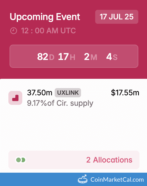 UXLINK (UXLINK) 37.50MM Token Unlock