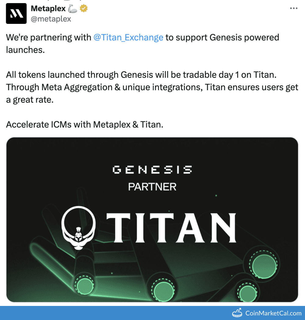 Metaplex x Titan Partnership for Genesis Token Launches
