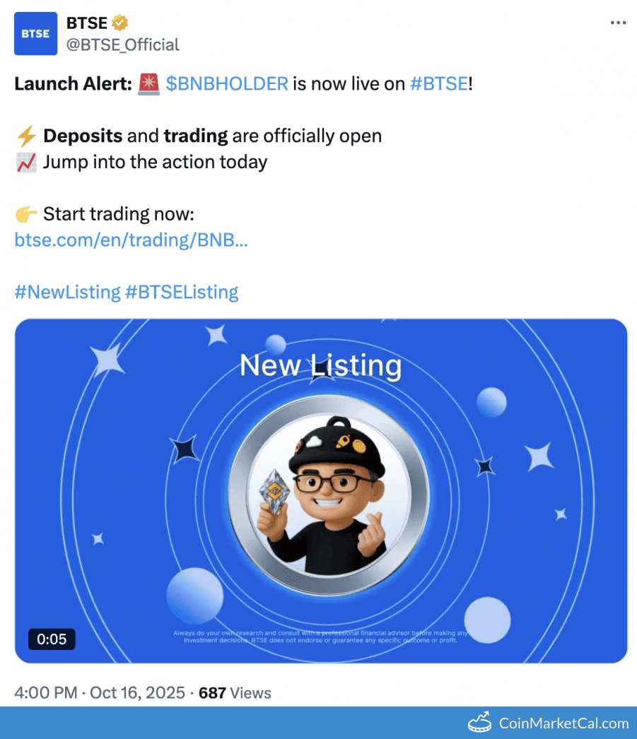 BTSE Listing BNBHOLDER Token