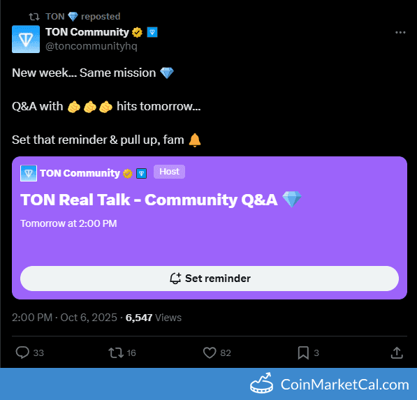 TON Community AMA on X Spaces