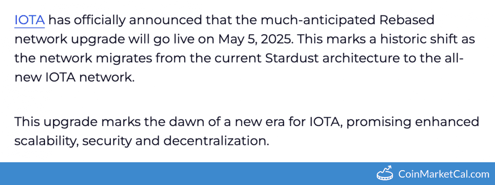 IOTA Rebased Mainnet Upgrade
