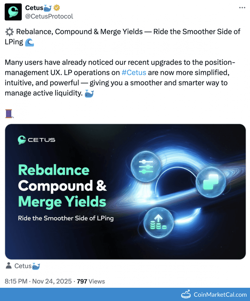 Cetus Protocol Merge Yields Release