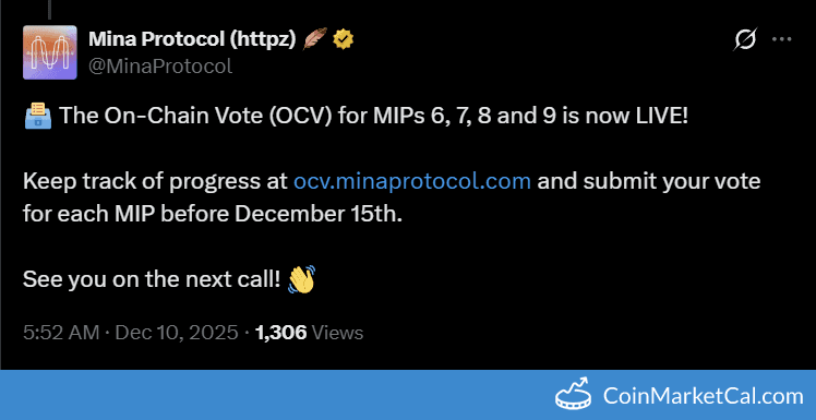 Mina Protocol MIPS Vote: On-Chain Vote for MIPs 6-9