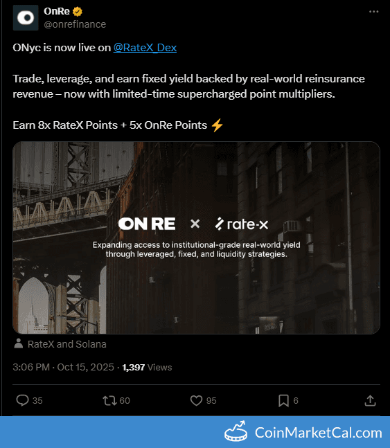 Onchain Yield Coin (ONYC) Integration on RateX