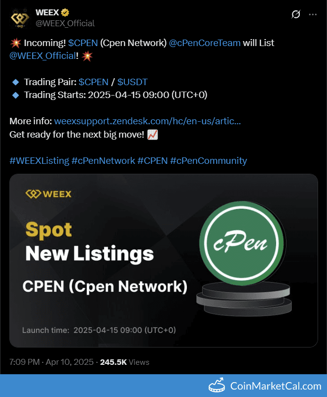 WEEX Listing