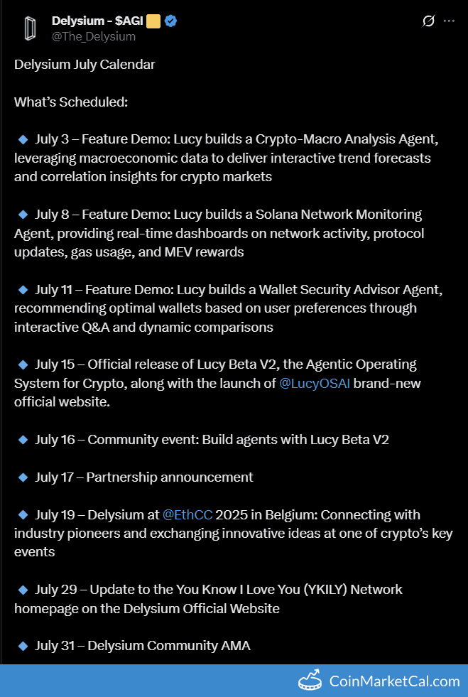 Update to the You Know I Love You (YKILY) Network Homepage on the Delysium Official Website