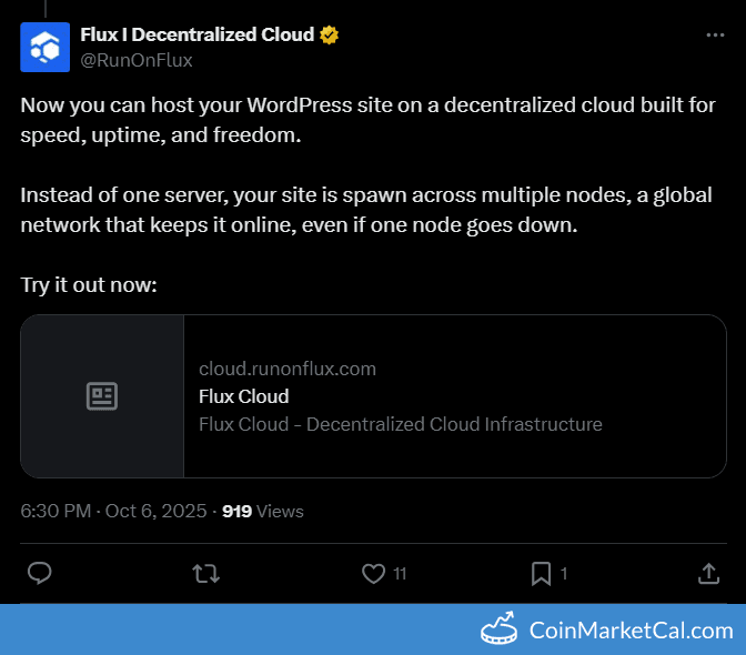 Flux Decentralized WP Hosting Release
