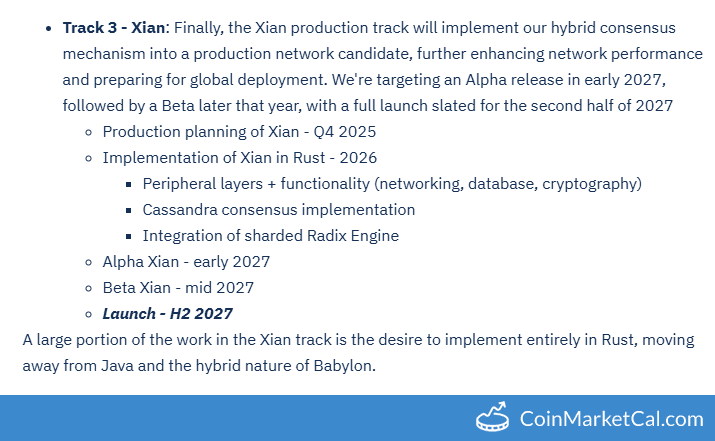 Radix (e-Radix) Xian Production Planning