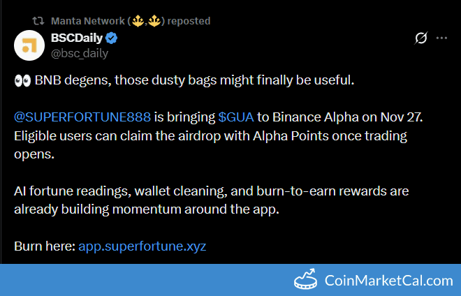 Binance Alpha Listing for Superfortune