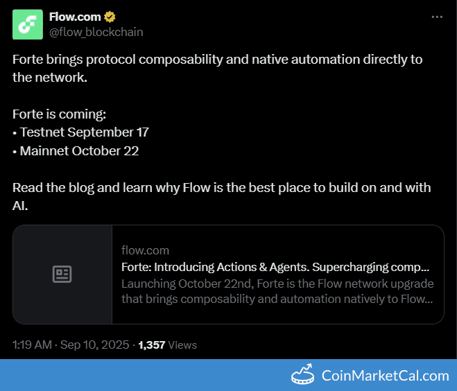Flow blockchain Forte on Testnet