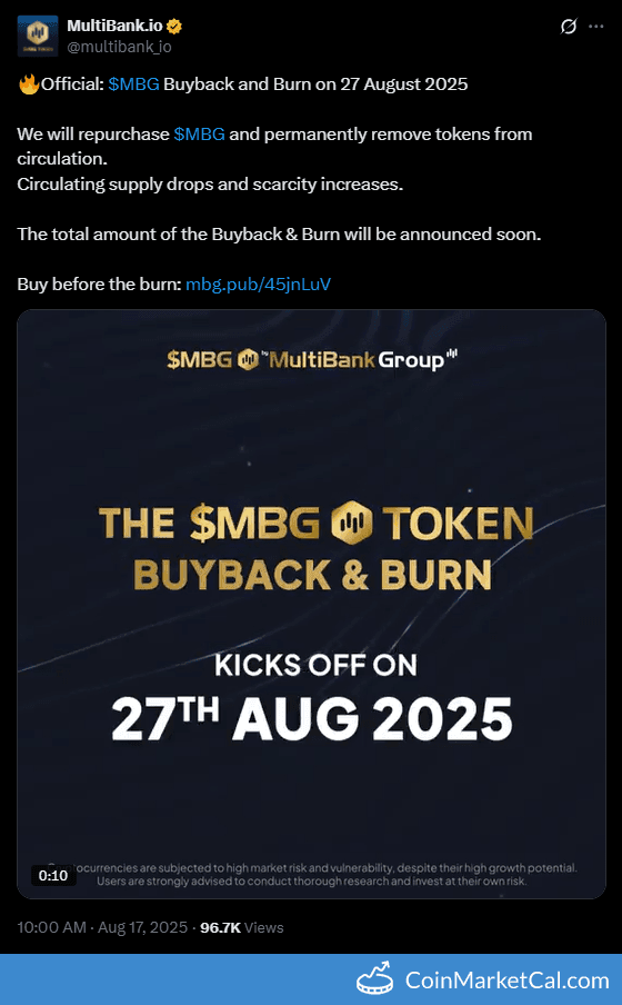 $MBG Token Buyback and Burn