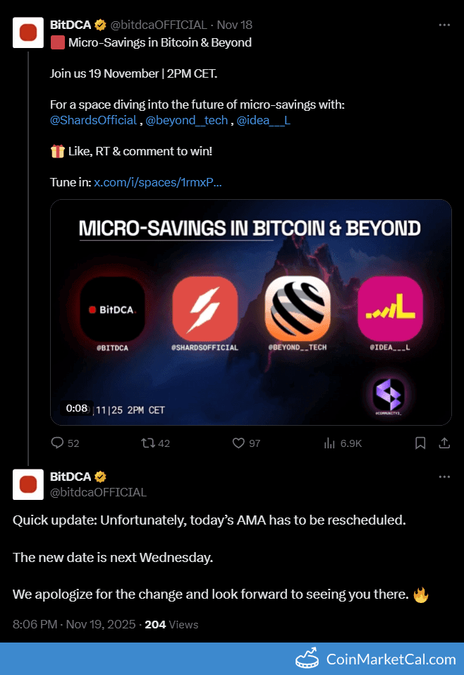 BitDCA Micro-savings Talk