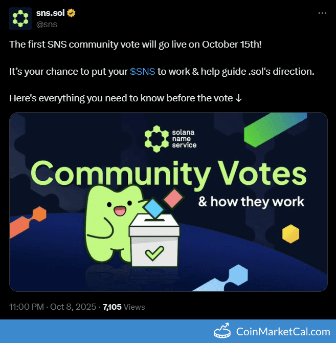 Solana Name Service First Community Vote