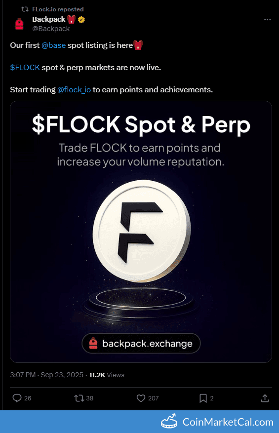 Backpack Exchange Listing on FLOCK
