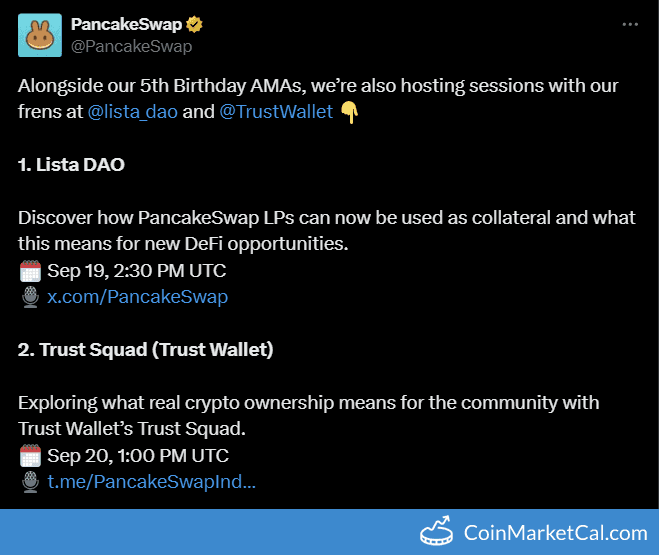 Trust Wallet x PancakeSwap AMA