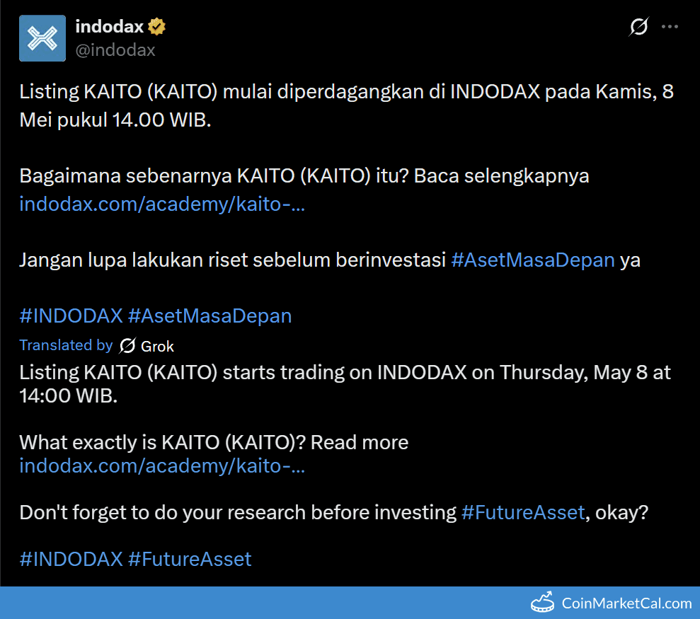 INDODAX Listing