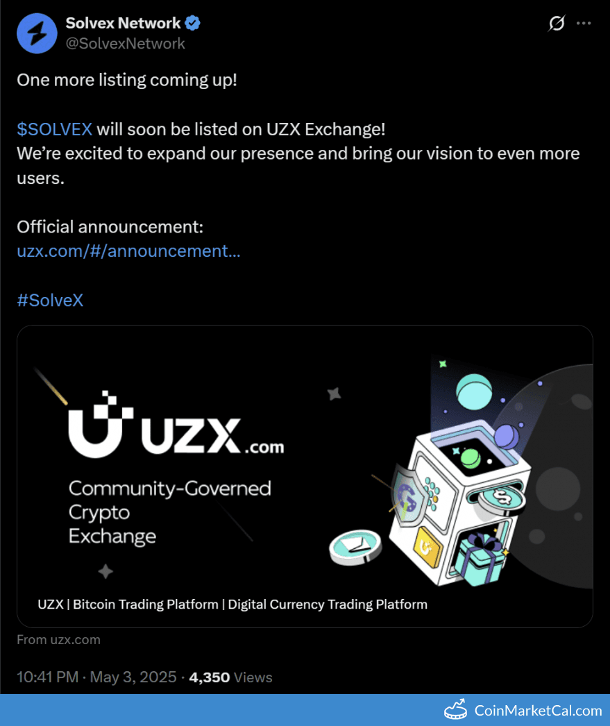 Solvex Network’s (SOLVEX) Listing on UZX 