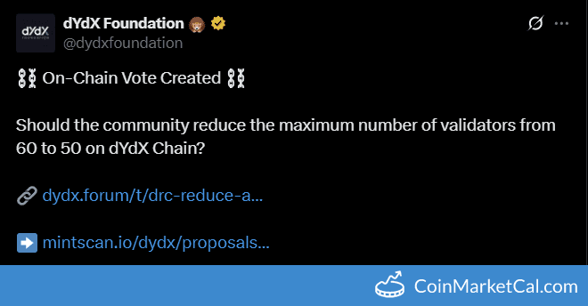 dYdX On-Chain Vote to Reduce Validator Set