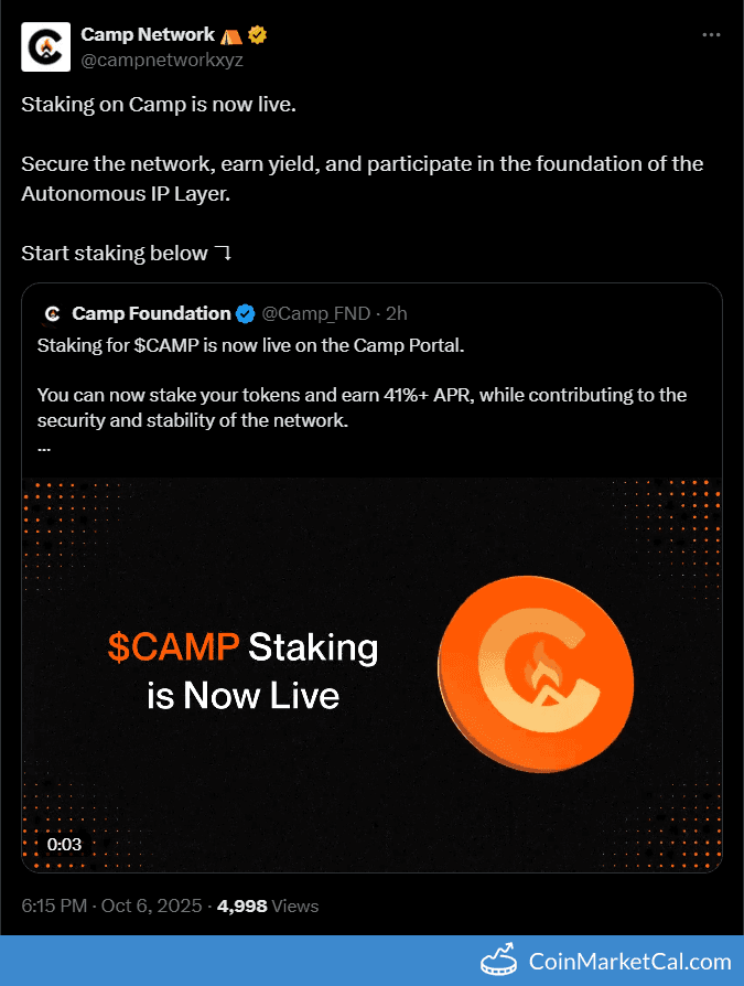 Camp Network Staking Launch
