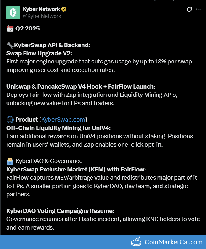 KyberSwap Q2 2025 Roadmap Update