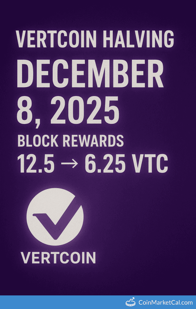 Vertcoin (VTC) Halving 2025