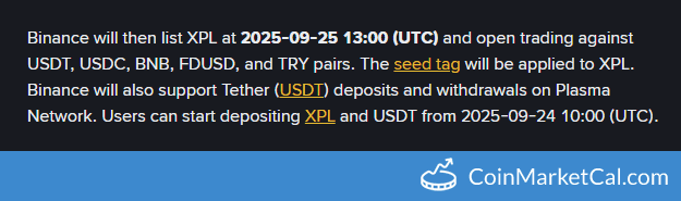 Binance Listing of Plasma (XPL)