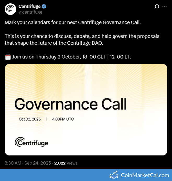 Centrifuge DAO Governance Call