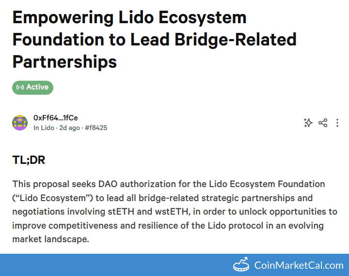 Lido DAO's Bridge Partnerships Vote Event