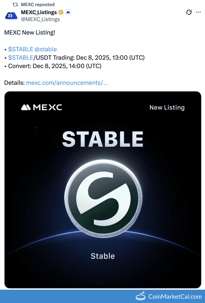 MEXC Global Listing of Stable Token