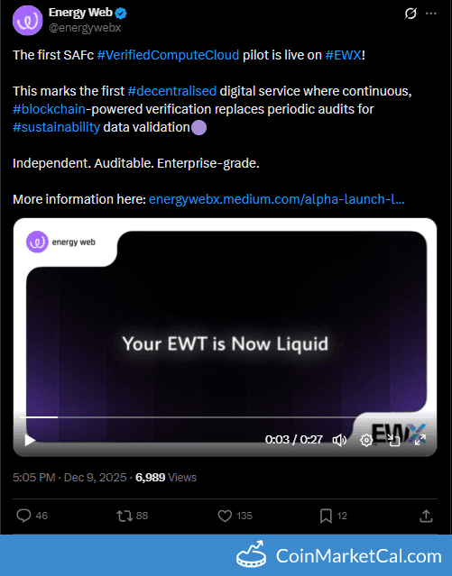 Energy Web SAFc Pilot Live