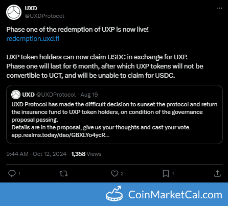 UXD Protocol UXP Redemption