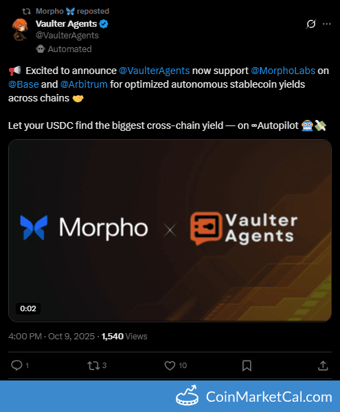 Vaulter Agents Support Morpho Integration on Base and Arbitrum