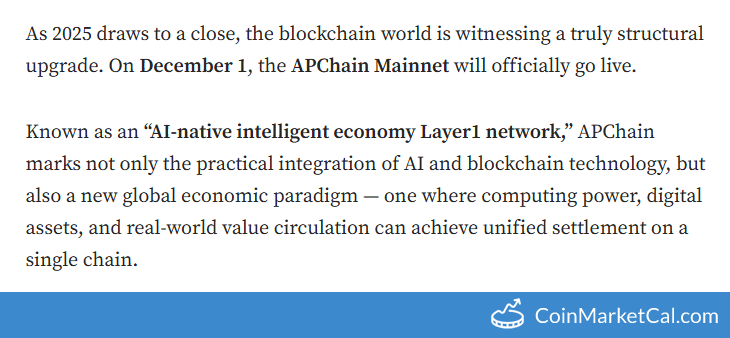 APDAO AP Chain Mainnet Launch