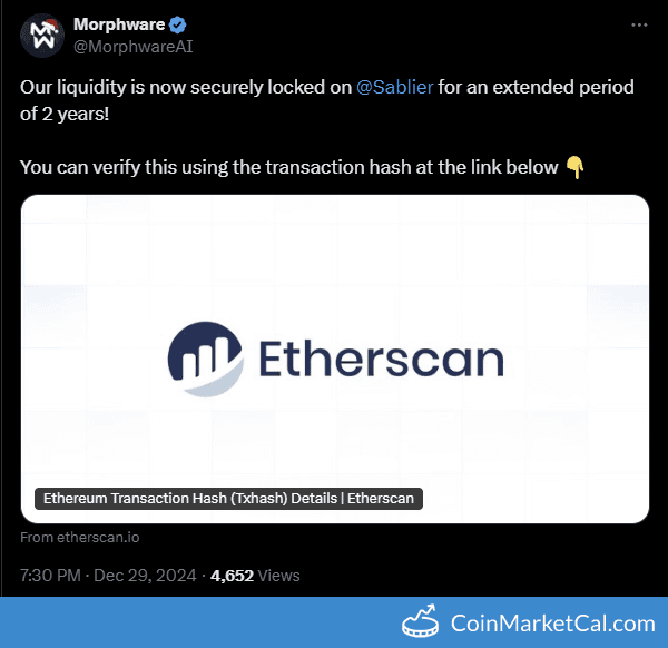 Morphware Liquidity Lock on Sablier