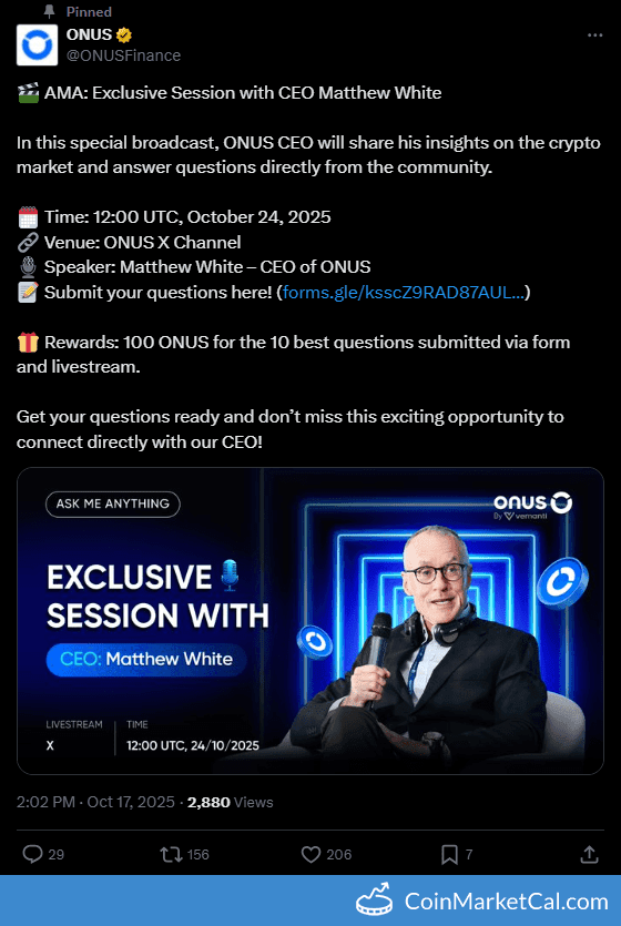 ONUS CEO AMA with Matthew White
