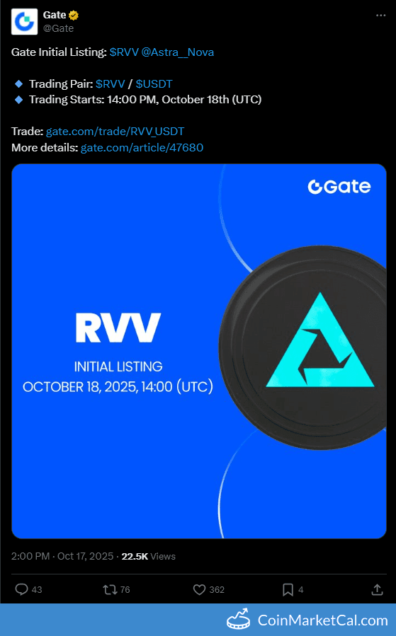 Gate.io Astra Nova Listing