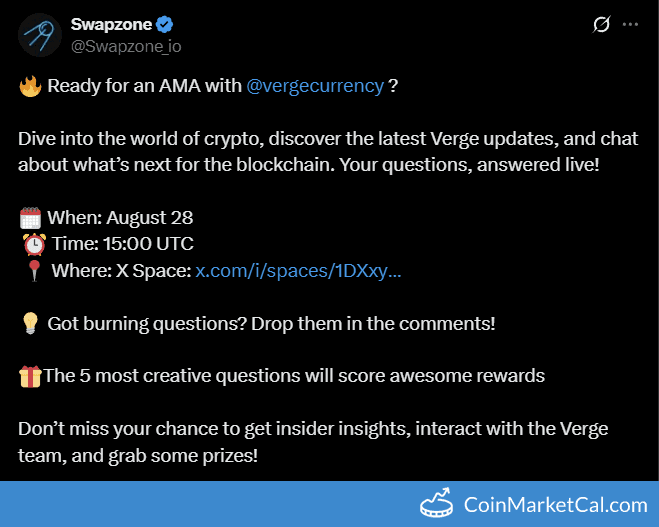 Verge AMA with Swapzone