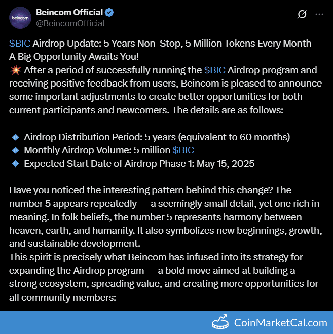 BIC Airdrop Start