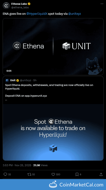 Ethena Hyperliquid Listing